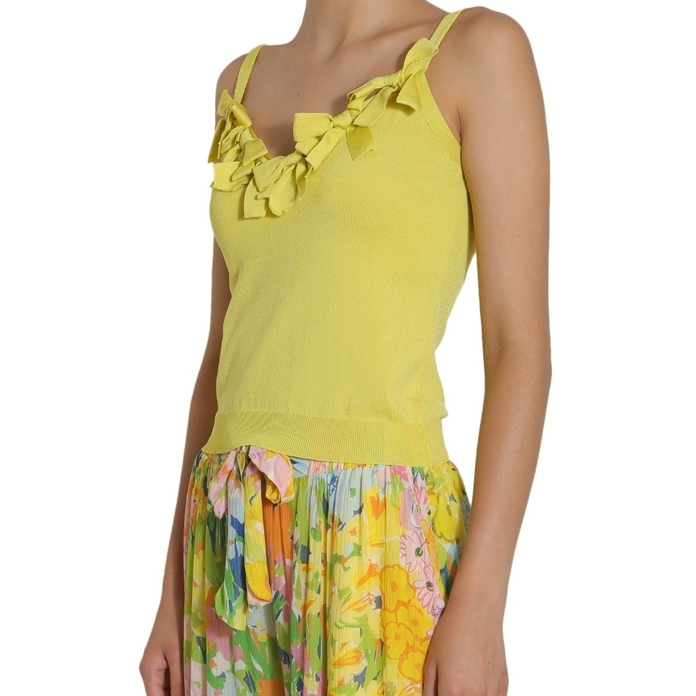Moschino Boutique Yellow Bow Tank Top